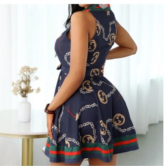 867.Fashion ,Trend Beautiful Dress with stripe’s - Picture 3 of 3